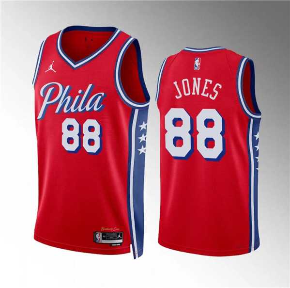 Men's Philadelphia 76ers #88 Kai Jones Red Statement Edition Stitched Jersey Dzhi,We sell and wholesale Men's Philadelphia 76ers #88 Kai Jones Red Statement Edition Stitched Jersey Dzhi on line form chian!